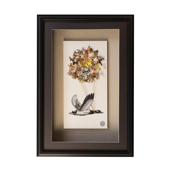 NEW MARMOL GALLERY framed wall art in butterfly duck - Picture 1 of 1